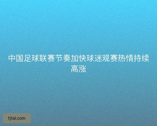 中国足球联赛节奏加快球迷观赛热情持续高涨
