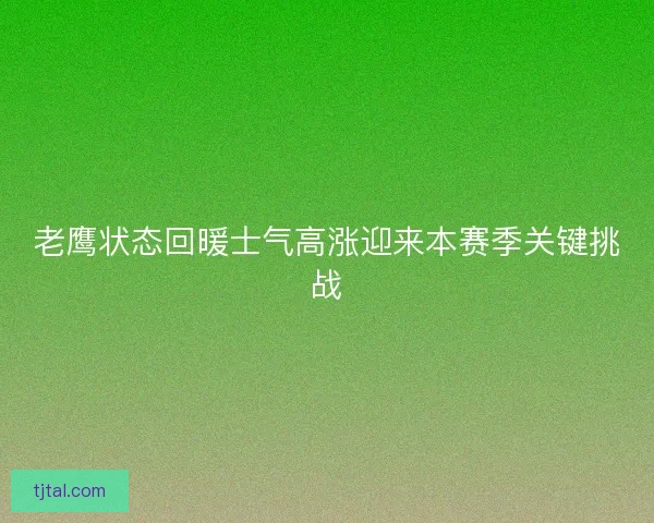 老鹰状态回暖士气高涨迎来本赛季关键挑战