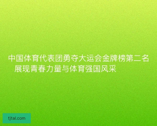 中国体育代表团勇夺大运会金牌榜第二名展现青春力量与体育强国风采 🏅🇨🇳